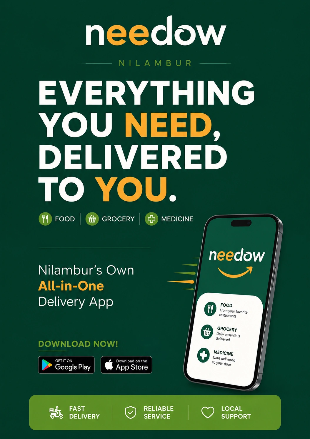 Needow delivery app marketing campaign designed by Ansif Marketer