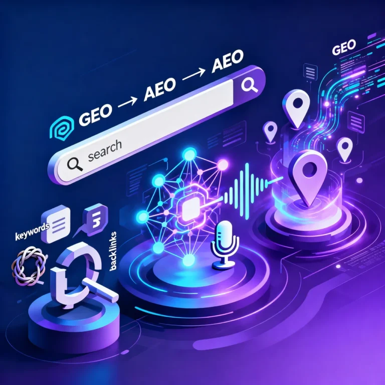 search evolution from SEO to GEO and AEO