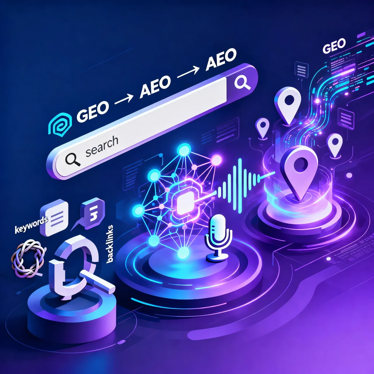 search evolution from SEO to GEO and AEO
